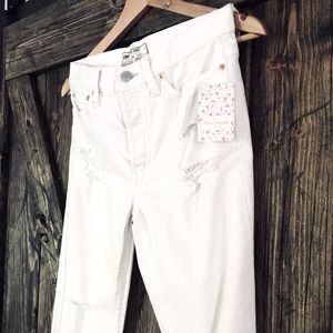 NWT! Free People Lacey Stilt Embellished Jeans